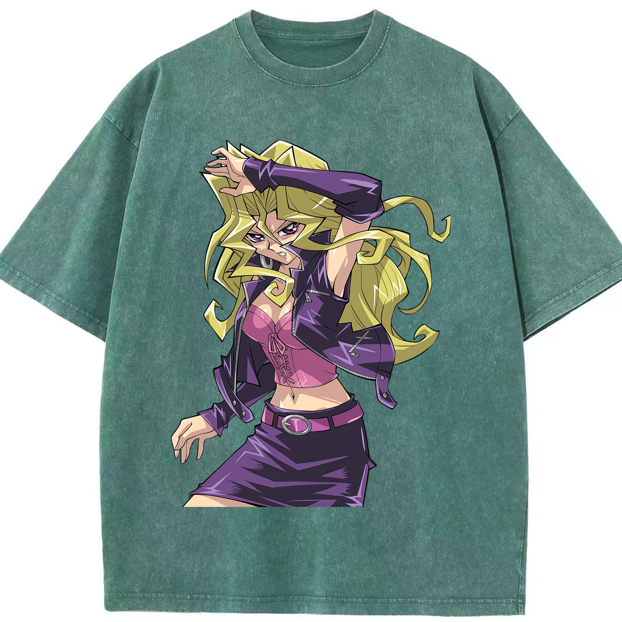（画像用） 遊☆戯☆王 Yu-Gi-Oh! 綿100% ヴィンテージ風 半袖Tシャツ（フロントプリント）